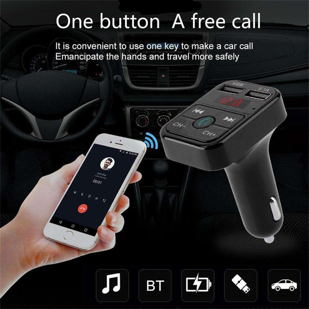 Wireless FM   Radio Adapter Dual USB Charger Car