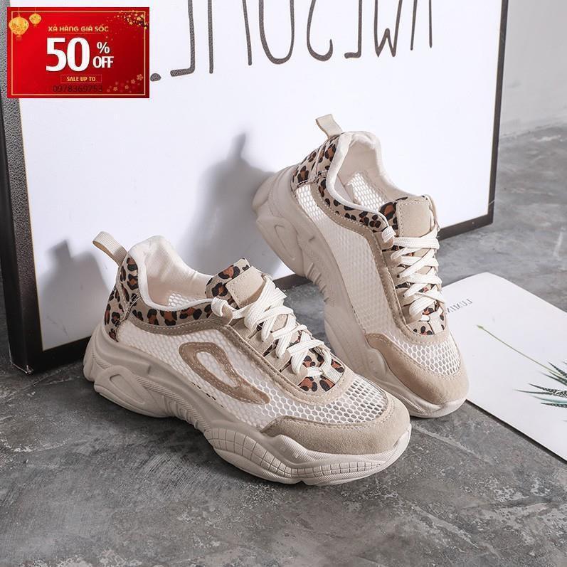 Giày Sneaker Đế Cao Phối Lưới Siêu Êm S118