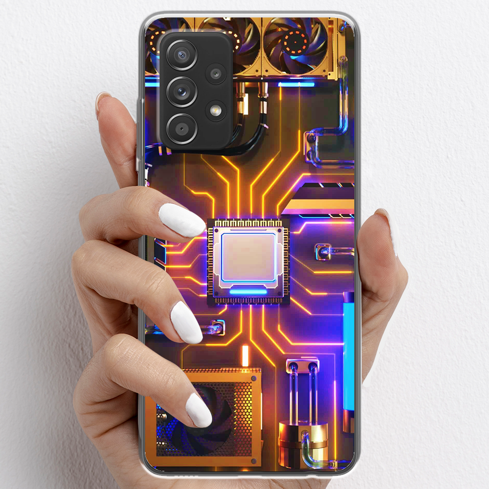 Ốp lưng cho Samsung Galaxy A52 , Samsung Galaxy A52s 5G nhựa TPU mẫu Chip CPU máy tính