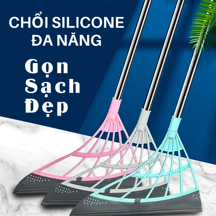 Chổi Silicone Thông Minh Đa Năng - 3 trong 1 - Quét rác ướt, rác khô, gạt kính - Giải pháp tối ưu cho ngôi nhà của bạn