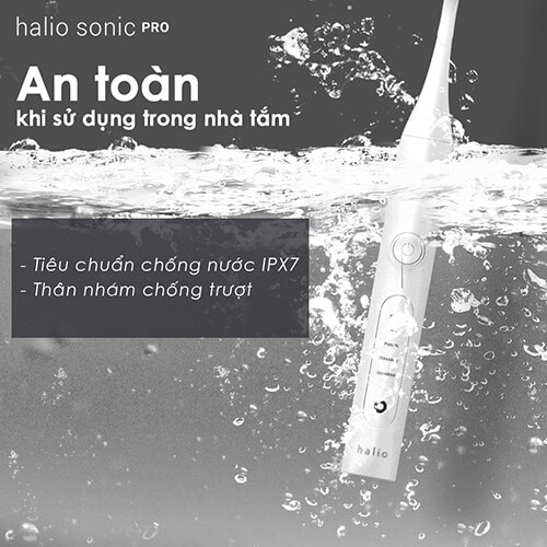 Combo Bàn Chải Điện Halio Toothbrush PRO White Và Set 7 Miếng Dán Trắng Răng An Toàn Ít Ê Buốt