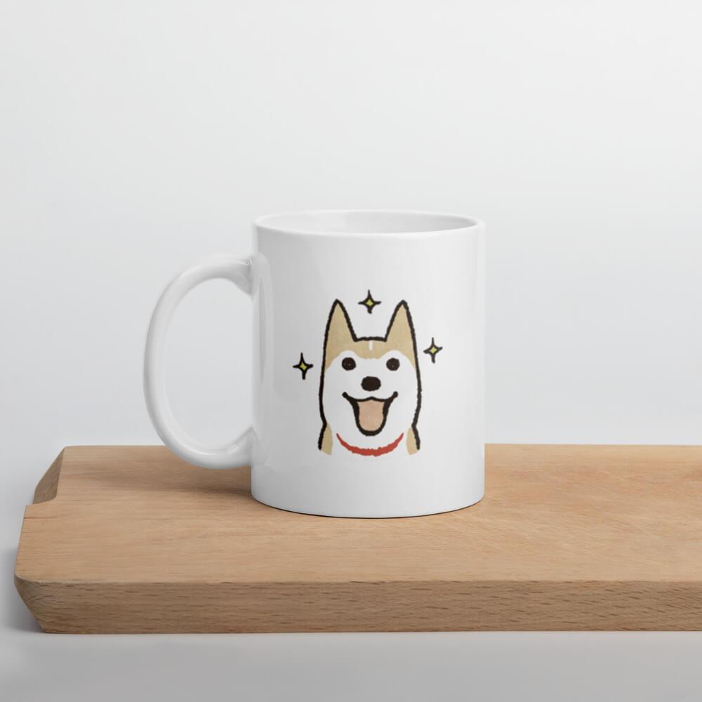 Cốc sứ hình vẽ chó Shiba Inu dễ thương