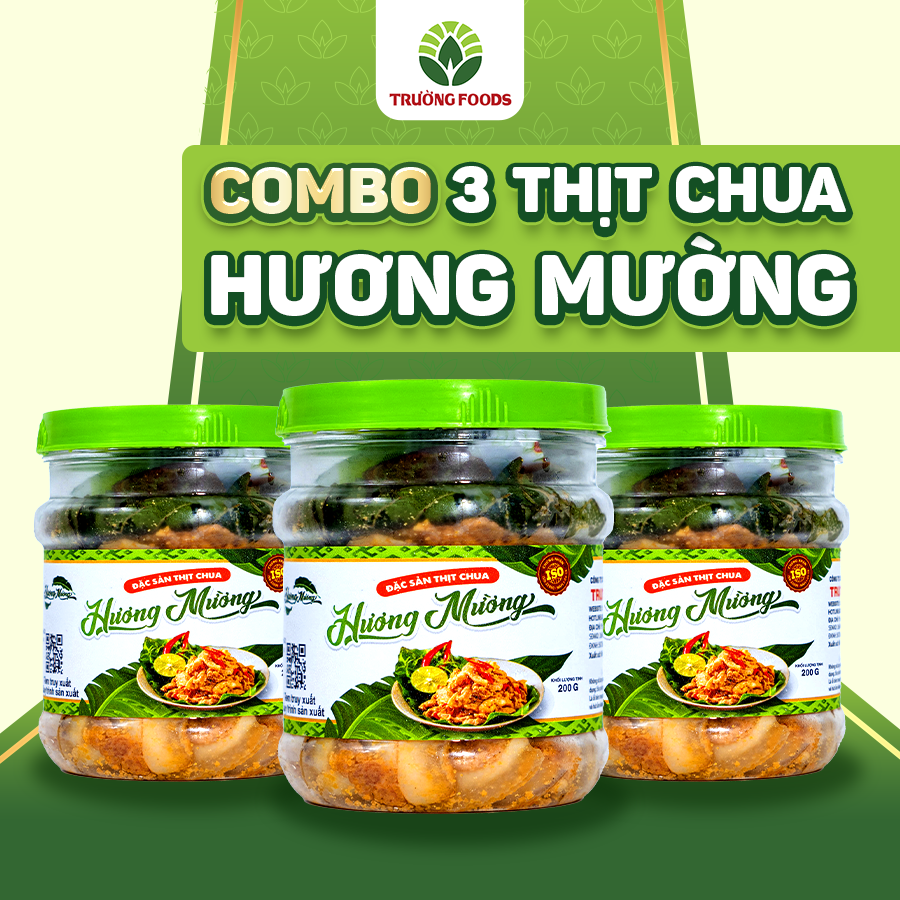 Combo 3 Hộp Thịt Chua Hương Mường Trường Foods 180g/Hộp