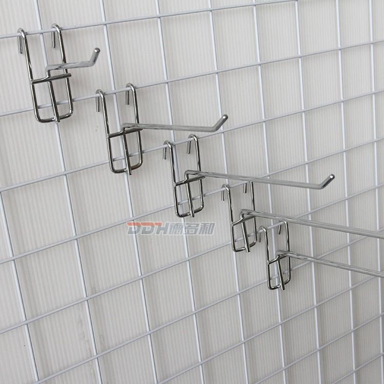 Bộ 10 móc inox cài lưới, tay cài lưới dùng cho tấm lưới treo đồ siêu thị, phụ kiện điện thoại, decor trang trí dài 25 cm