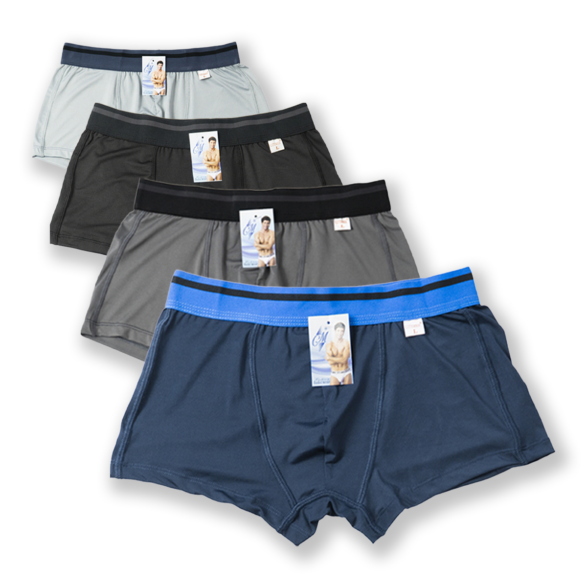 Combo 2 Quần lót nam boxer CITYMEN lưng Sọc vải thun lạnh 4 chiều - Giao màu ngẫu nhiên