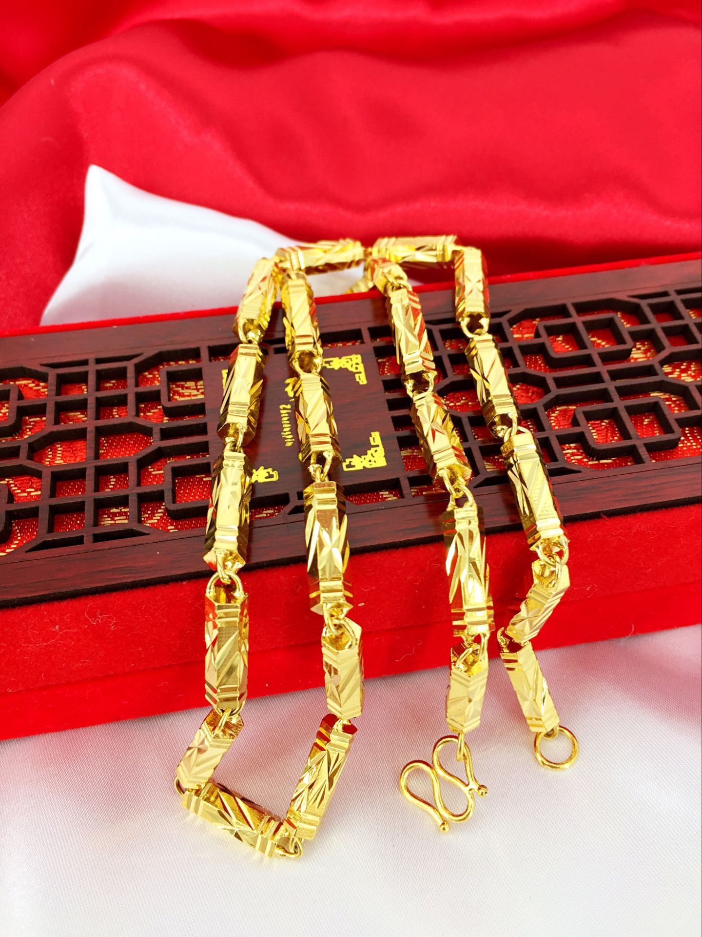 Dây Chuyền Đốt Trúc Giá Rẻ Mạ Vàng 18K + TẶNG LÁ BỒ ĐỀ MAY MẮN TÀI LỘC ĐỂ VÍ ĐIỆN THOẠI