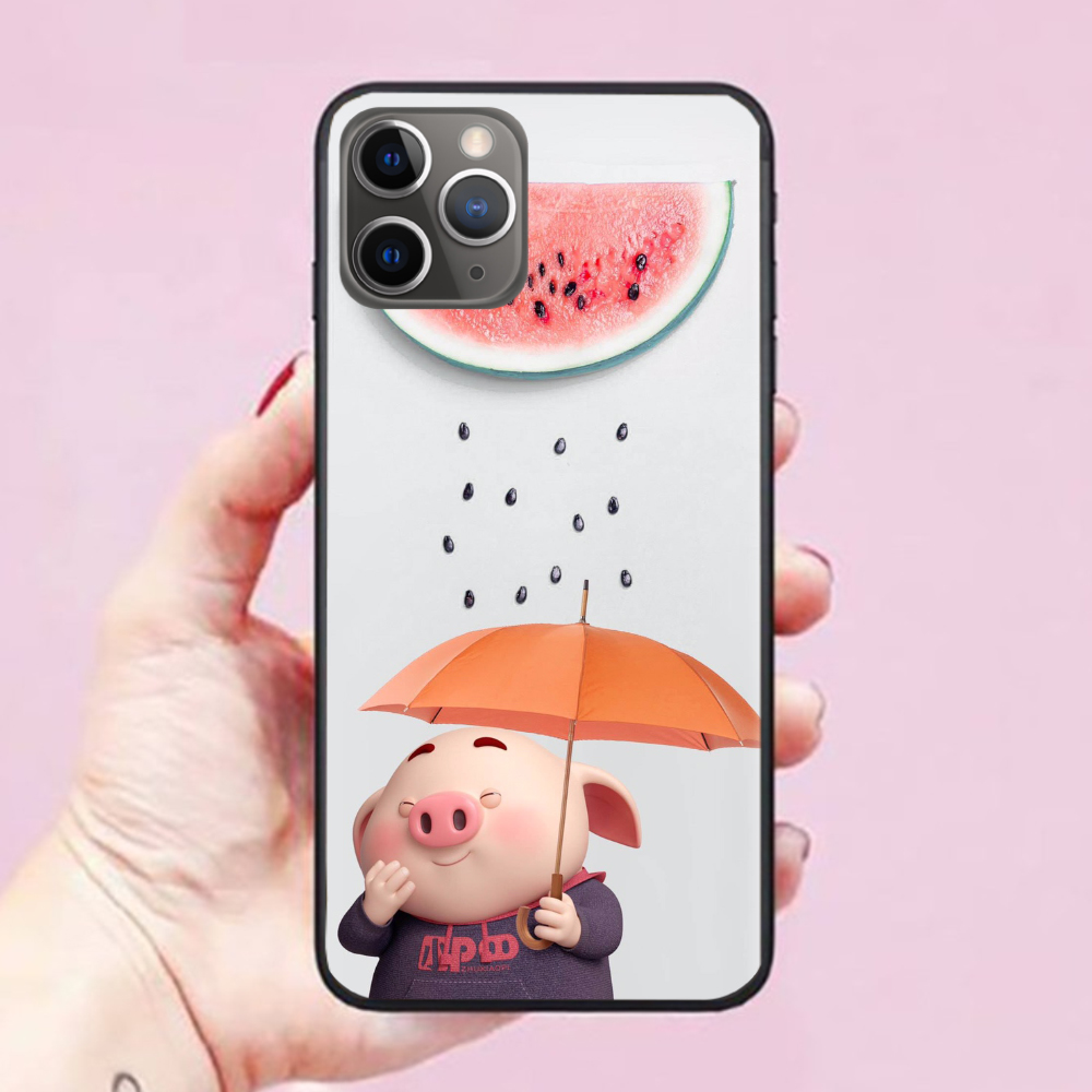 Ốp lưng điện thoại dành cho iPhone 12 Pro Max Hình Heo Con Dễ Thương