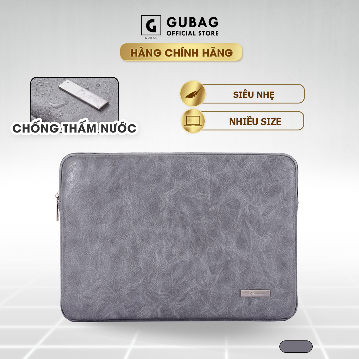 Túi chống sốc Macbook M1, M2, Macbook Air, Pro GB-CS03 chính hãng Gu Bag, công nghệ giảm chấn bảo vệ laptop, chống va đập máy tính an toàn hiệu quả