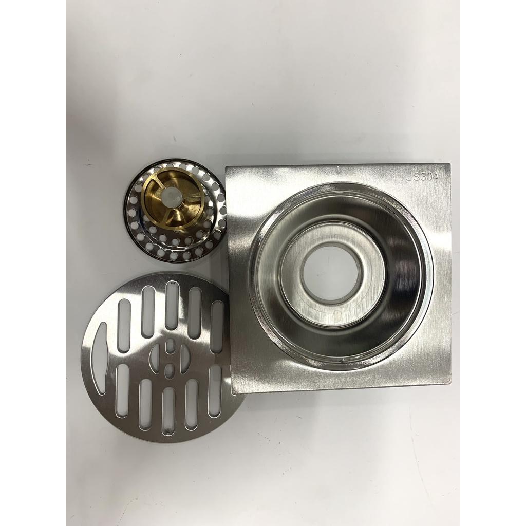 Ga Thoát Sàn Lược Rác Đúc Chống Hôi Đáy Đồng Inox Sus 304 Mờ
