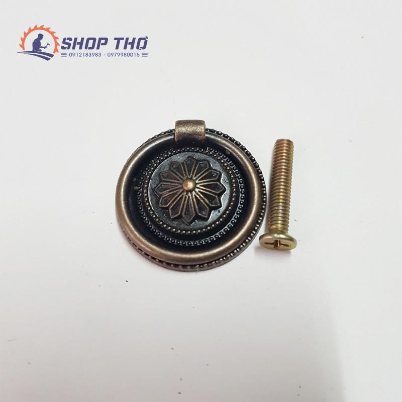 Tay kéo giả cổ B087 màu đồng đường kính 45mm