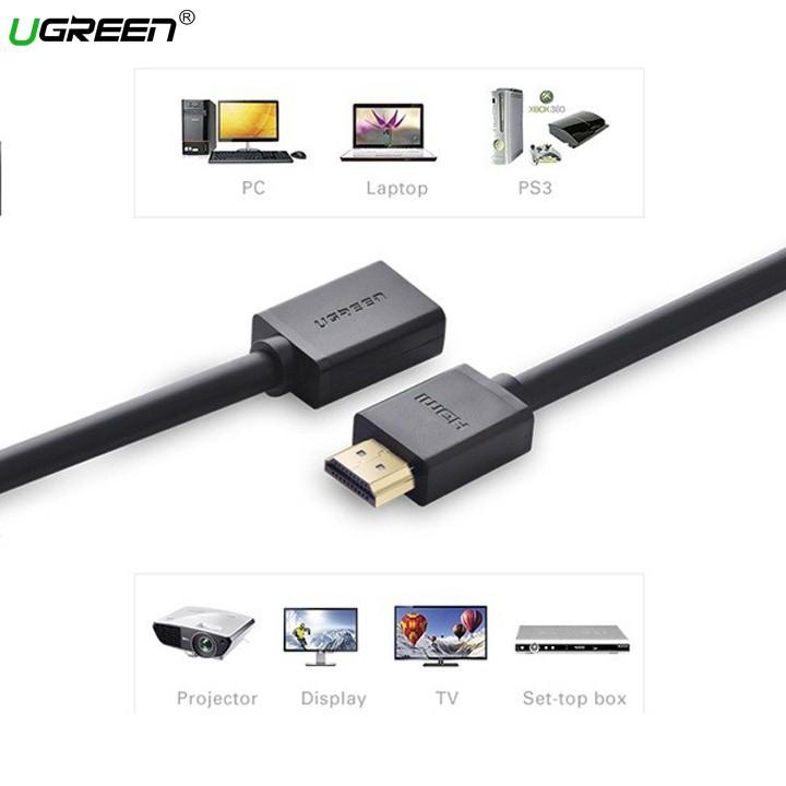 Cáp nối dài HDMI Ugreen HD107 hỗ trợ 4K 2K chính hãng -Hàng Chính Hãng