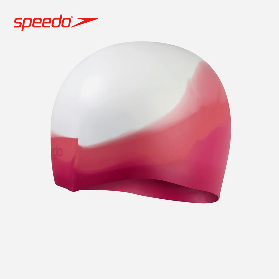 Nón bơi unisex Speedo MULTI COLOUR SILC CAP AU PINK/WHITE - 8-0616914573