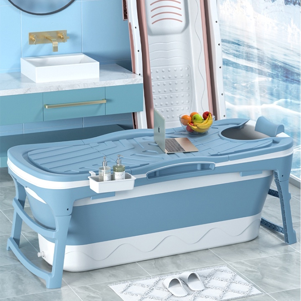 Bồn Tắm Gấp Gọn Thông Minh Seka 1m18 Có Nắp Đậy - Hàng Chính Hãng