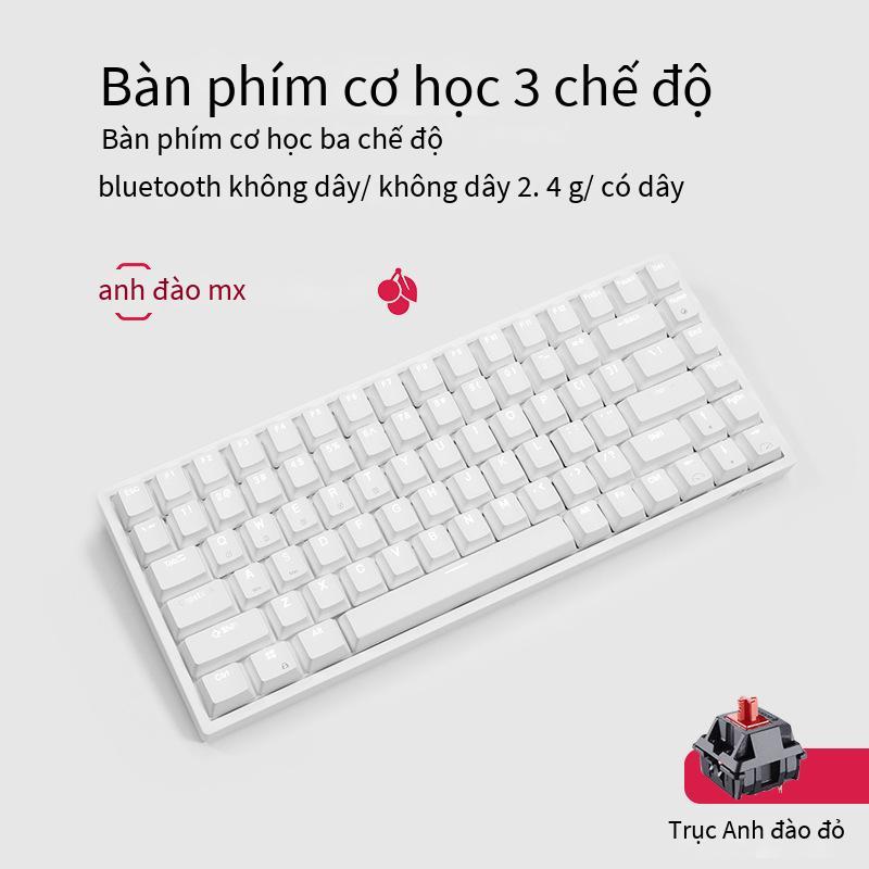 Phong cách mới nhất cung cấp bàn phím cơ ba chế độ không dây bluetooth 84 phím 84 phím trục xanh trục trà trục đỏ Amazon