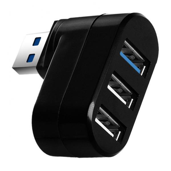 Rotatable USB 3.0 2.0 Hub with USB Male Female Splitter Cable Converter