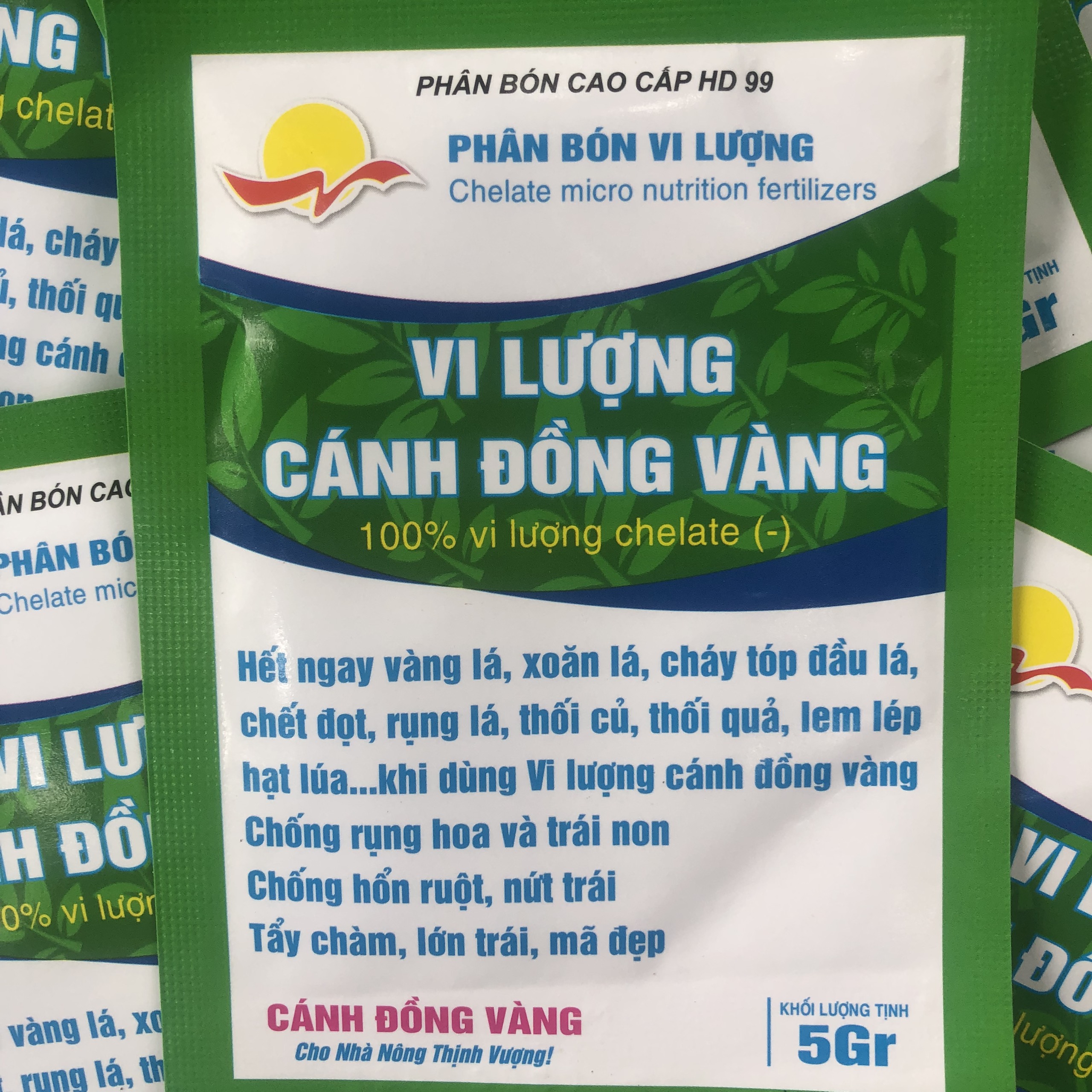 02 gói Phân Bón Vi Lượng - Vi Lượng Cánh Đồng Vàng - Hết Vàng Lá, Xoăn Lá, Chống Rụng Hoa, Lớn Trái