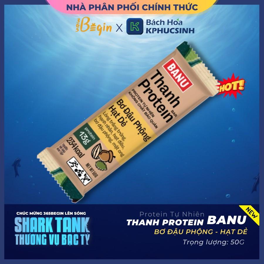 Bánh Ăn Kiêng Giảm Cân Protein Banu 365 Begin (Combo 3 Thanh 3 Vị) - 50Gx3