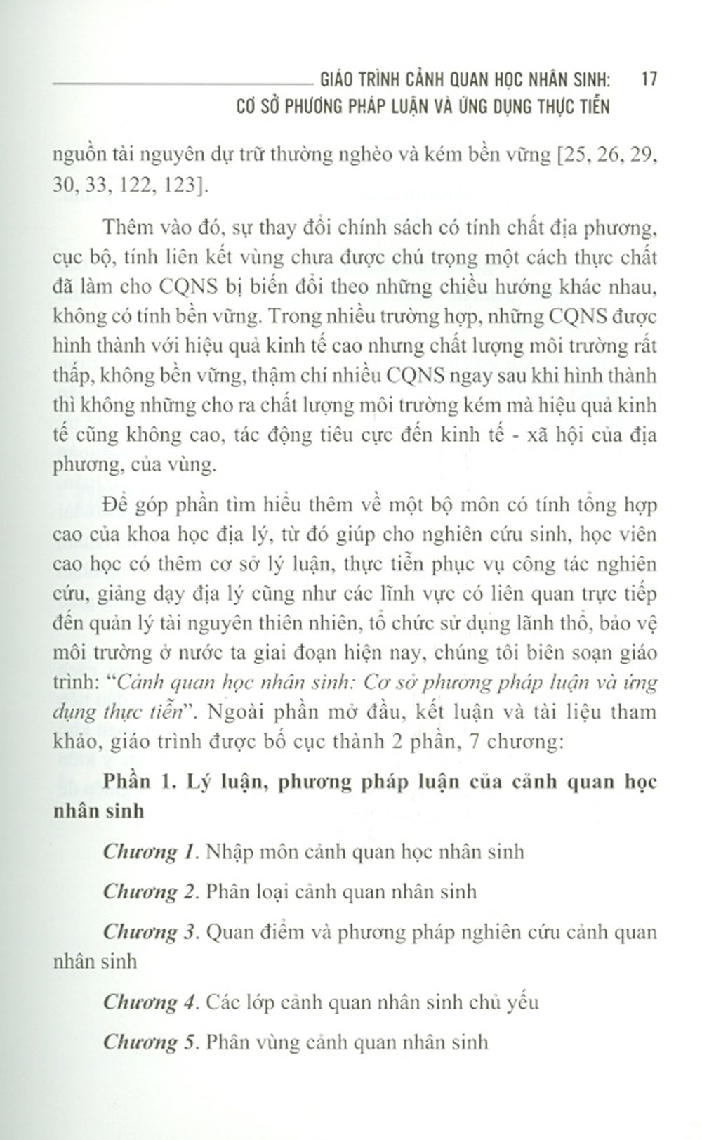 Giáo Trình Cảnh Quan Học Nhân Sinh: Cơ Sở Phương Pháp Luận Và Ứng Dụng Thực Tiễn (Dùng Cho Nghiên Cứu Sinh Và Học Viên Cao Học Các Ngành Khoa Học Địa Lý Và Khoa Học Môi Trường) _ Bìa Cứng