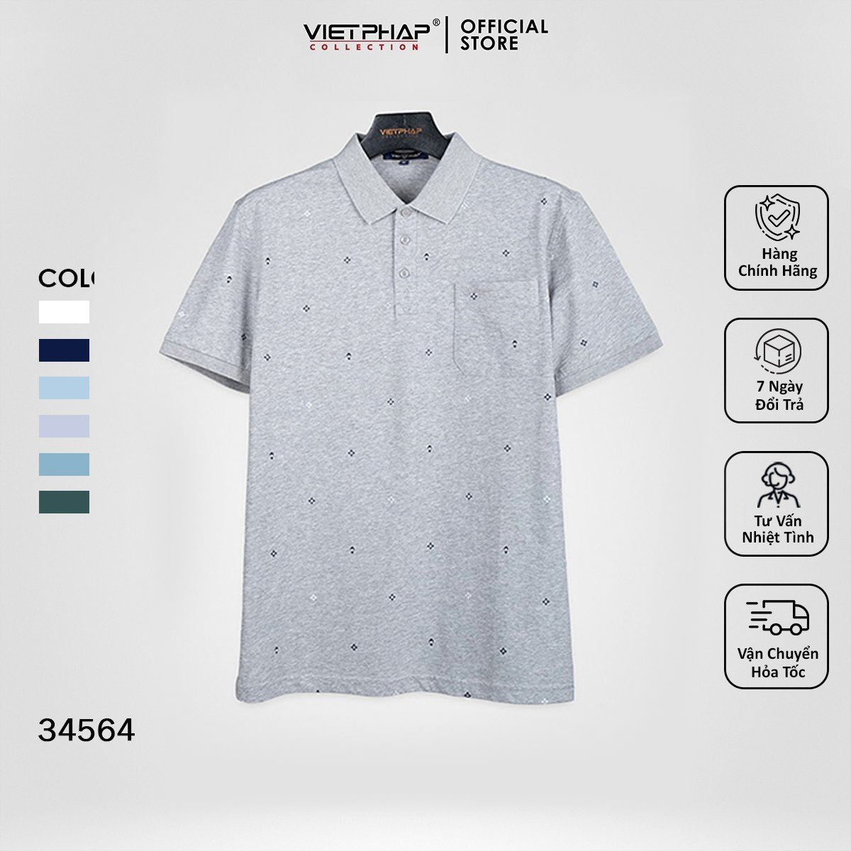 Áo Thun Cotton In Cao Cấp VIỆT PHÁP /Form Luxury / Thoáng mát - co dãn tốt- chất liệu cotton mềm mịn thấm hút mồ hôi 34564