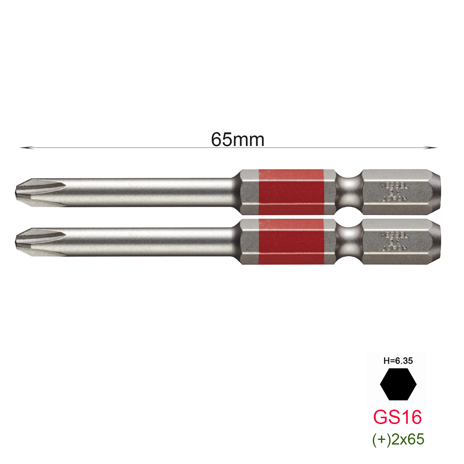 Mũi vặn vít GS16 chuôi lục giác H = 6,35mm Vessel