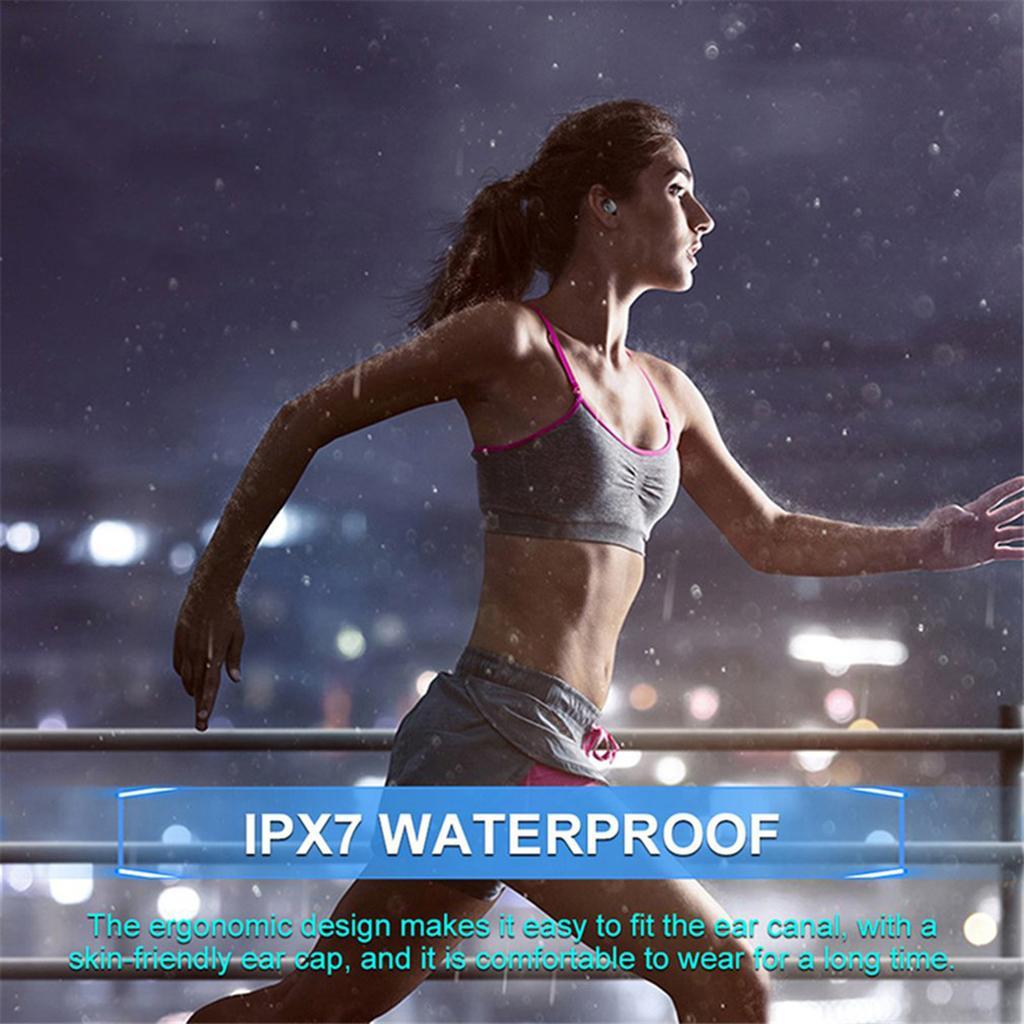 3500mAh Bluetooth 5.0 Headphones Sweat Proof With Mic IPX7 9D Bass