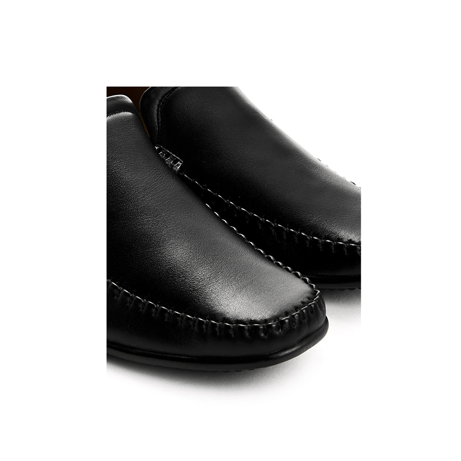 Giày lười nam Tomoyo đen bóng TMN03101