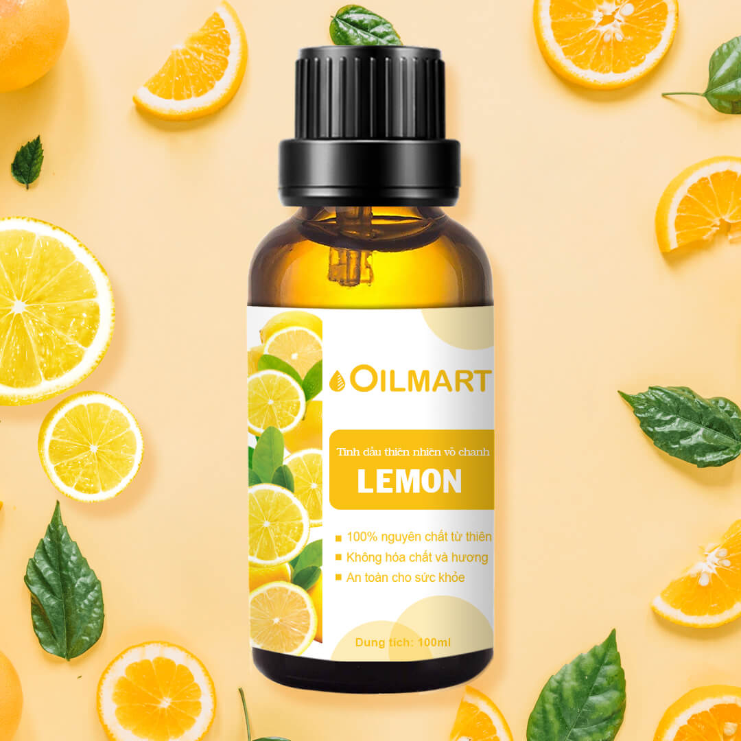 Tinh Dầu Thiên Nhiên Vỏ Chanh Oilmart Lemon Essential Oil 100ml