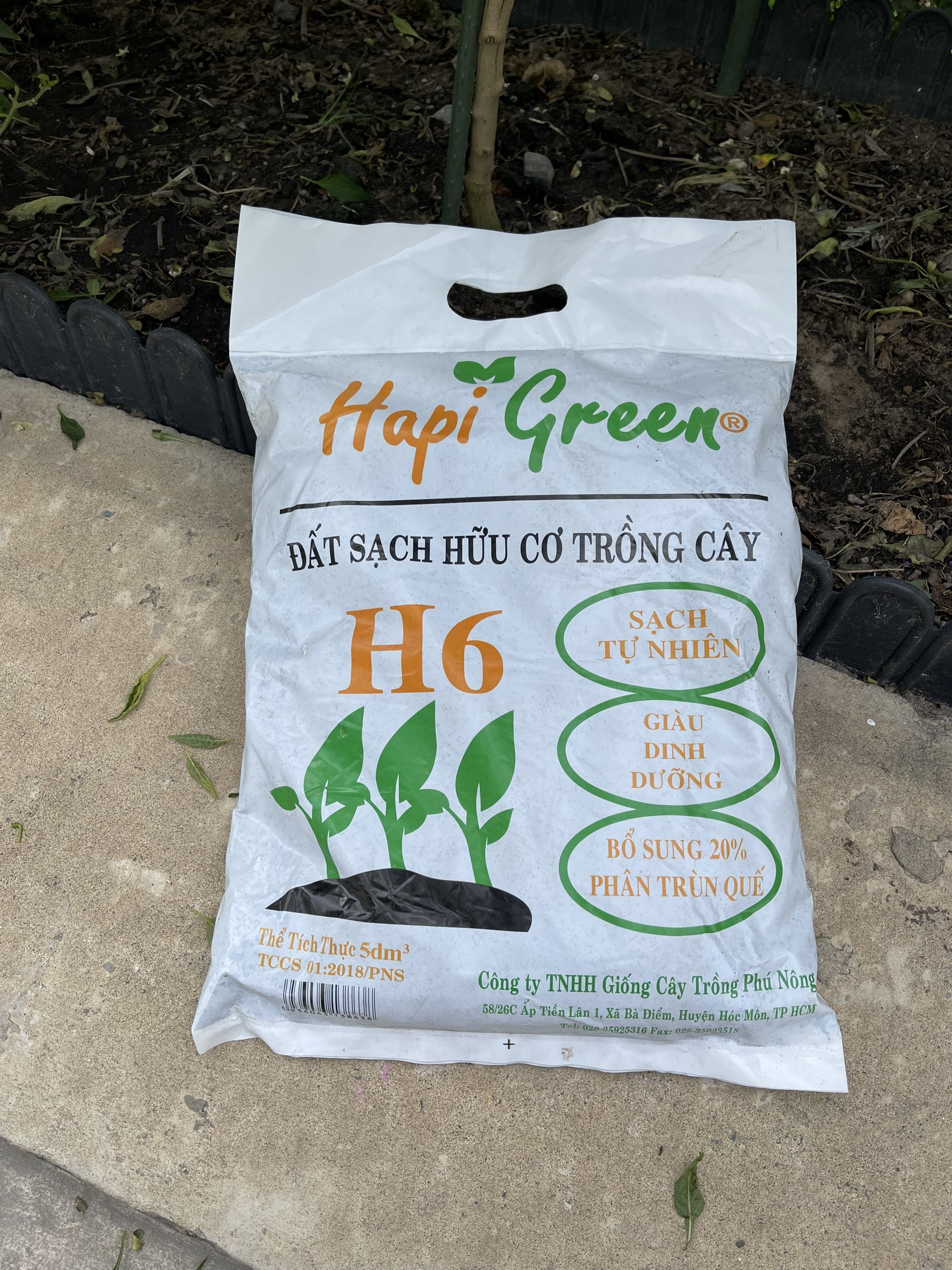 Đất sạch Hapi green gói 5dm3 chuyên dùng trồng rau các loại