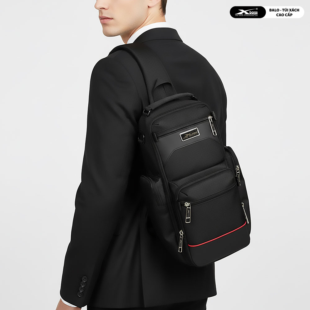 Túi Đeo Chéo Cao Cấp Xbags Apex XB9103 Màu Đen, Chống Nước, Thiết Kế Đa Năng, Nhiều Ngăn Thông Minh, Hiện Đại Cá Tính!