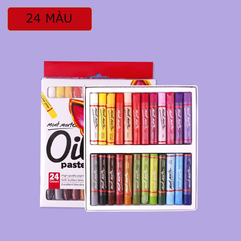 Màu sáp dầu cao cấp MONT MARTE của ÚC bộ 12/24/36/48 màu-Oil Pastels Lalunavn -B81