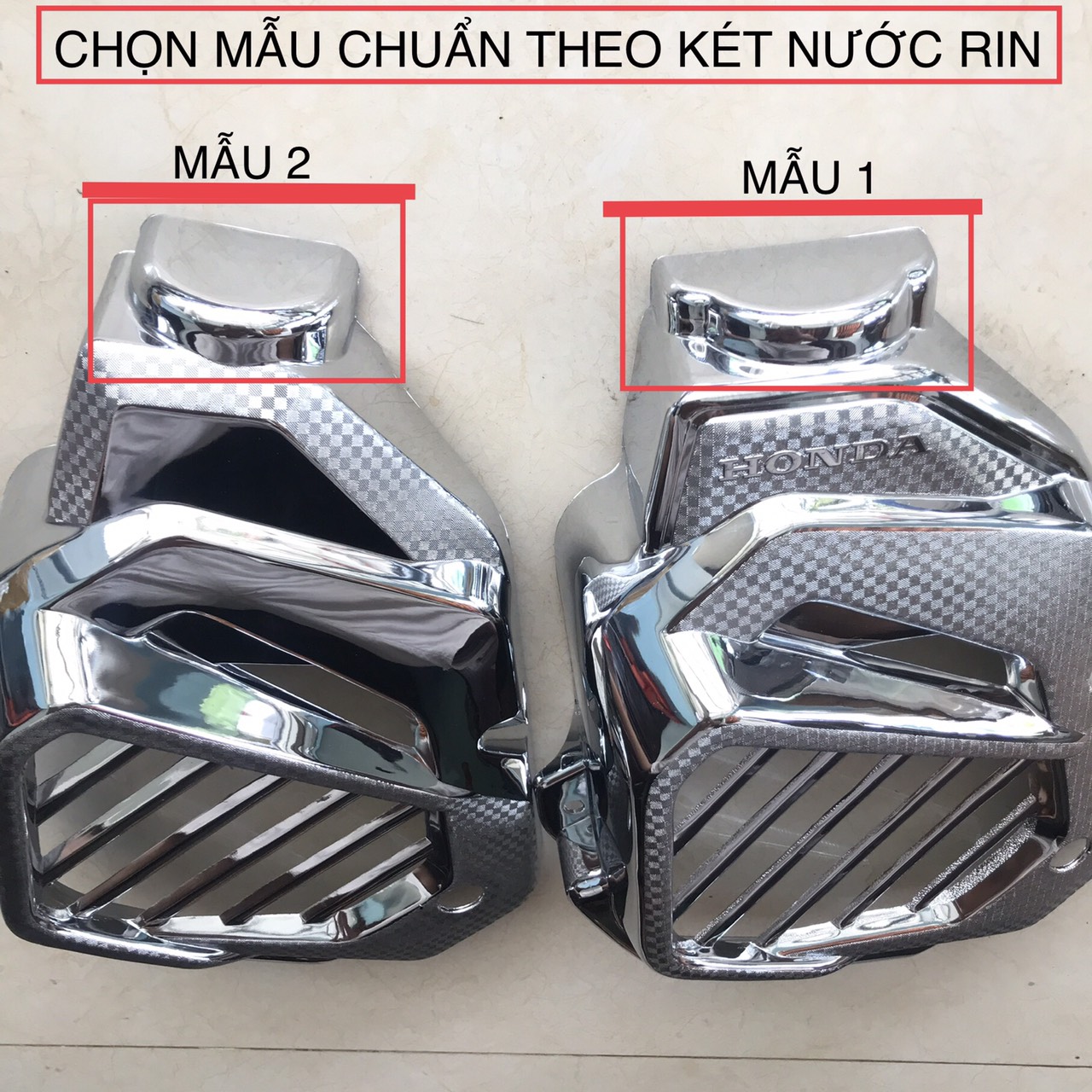 COMBO ỐP PHỤ KIỆN TRANG TRÍ DÙNG CHO XE AB 2013 2014 2015 CROM ( 3 MÓN : CHE PÔ ,BẦU E,KÉT NƯỚC )