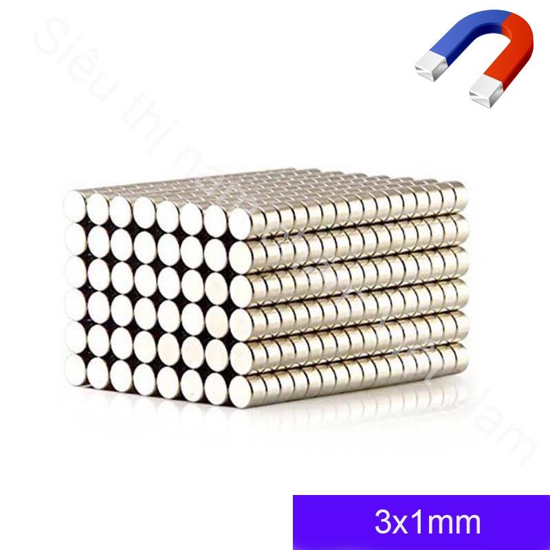 Nam Châm 3x1 3x1.5 3x2 3x3 3x5 Tròn đường kính 3mm, set 20 viên mỗi loại