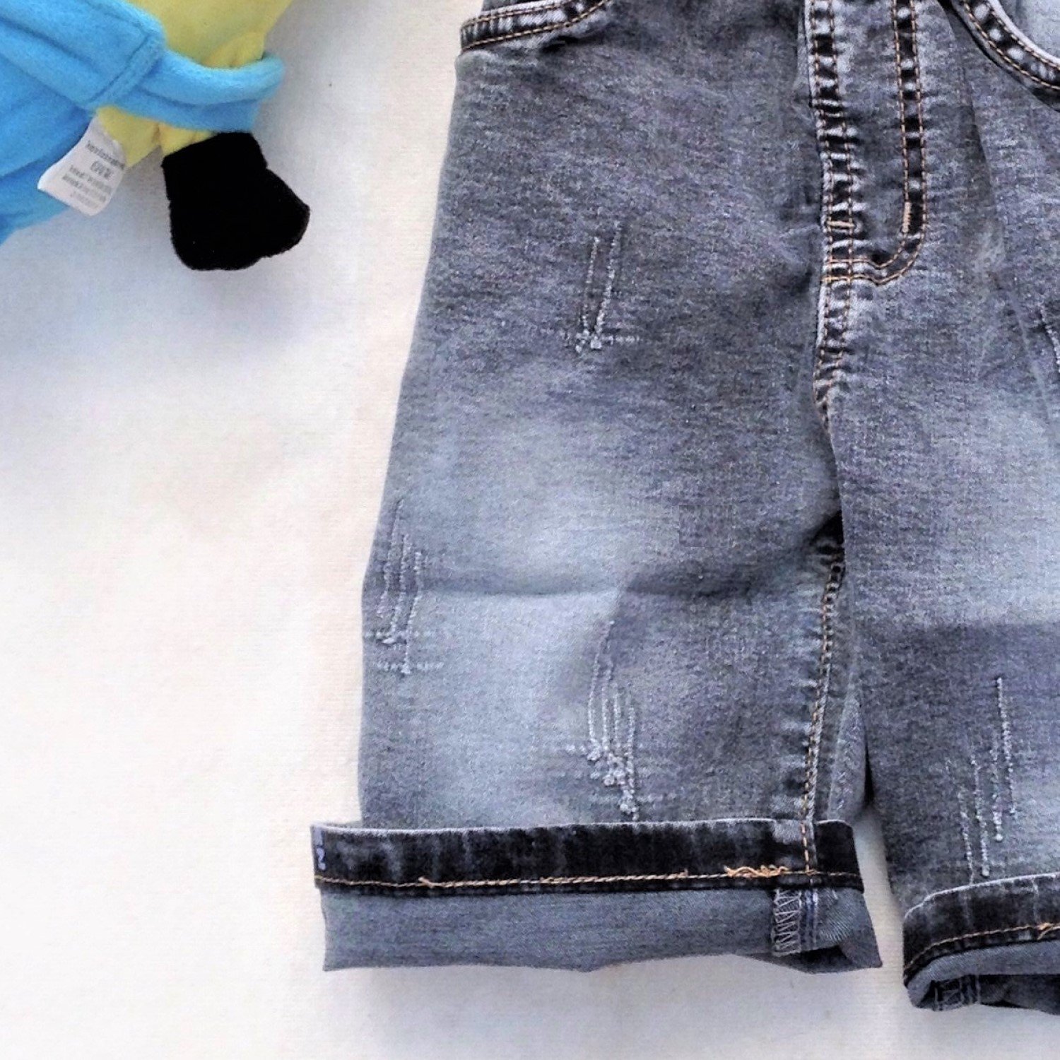 Q0003016 Quần jean lửng phom ôm body, jean thun co giãn cho bé trai từ 4-8 tuổi
