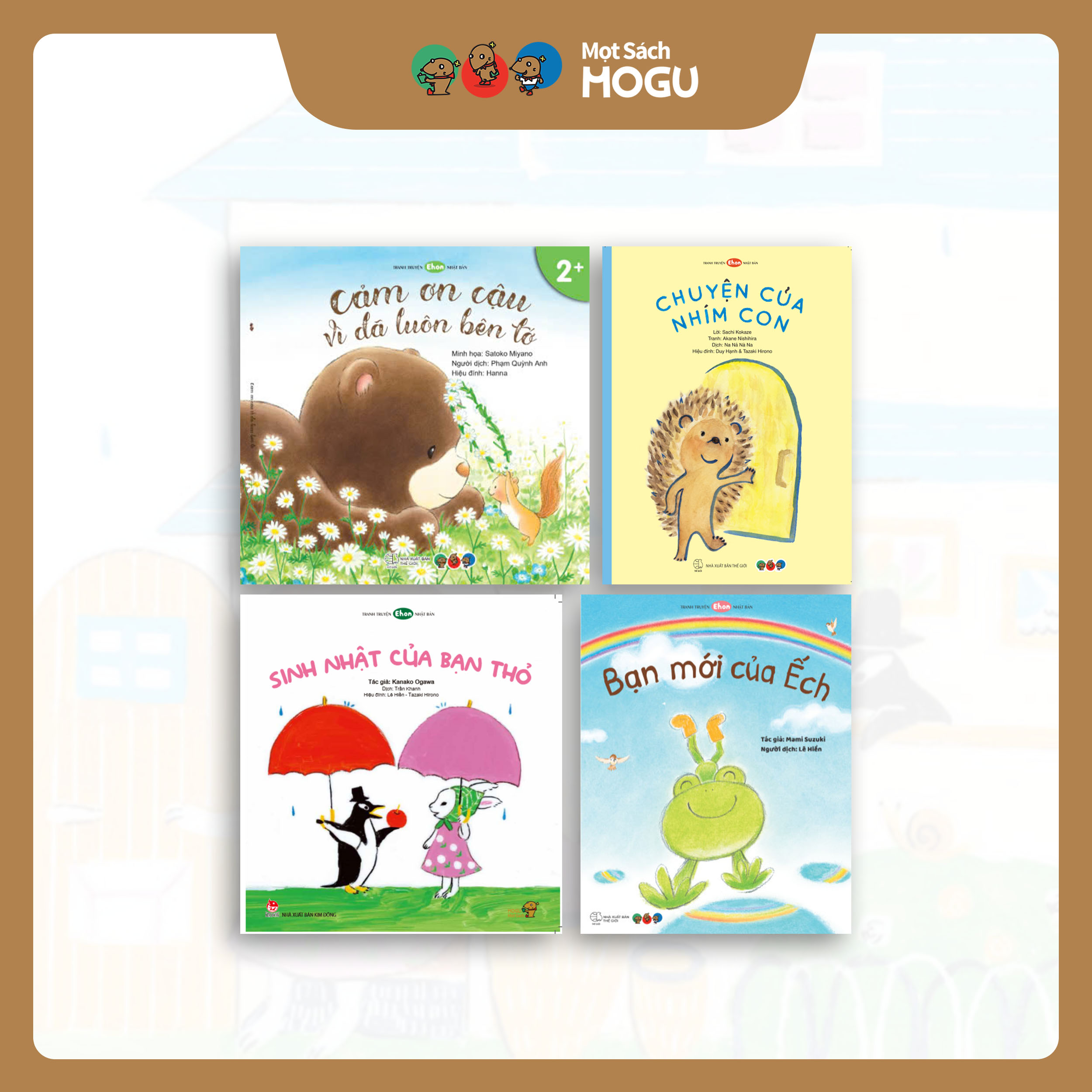 Truyện Ehon bé 3-4-5 tuổi - Bộ 4 cuốn Tình bạn diệu kỳ