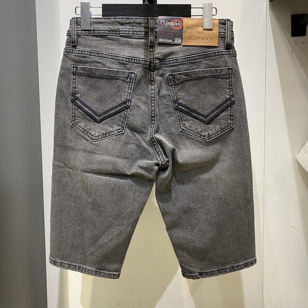 OJEANS - Quần short jeans nam màu xám 840487 - Quần soóc bò nam