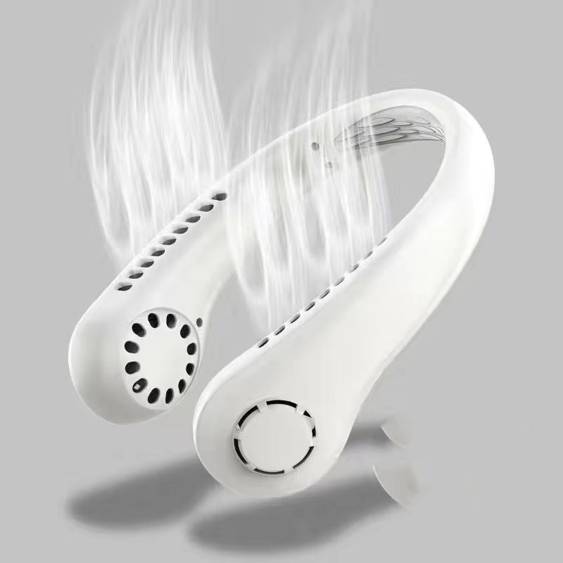 Quạt Tích Điện Đeo Cổ Không Cánh USB Mini Tiện Lợi Parrot , Thời Trang, Dáng Thể Thao 3 Tốc Độ Gió Dung Lượng Pin Lớn Sử Dụng 3-6 Giờ