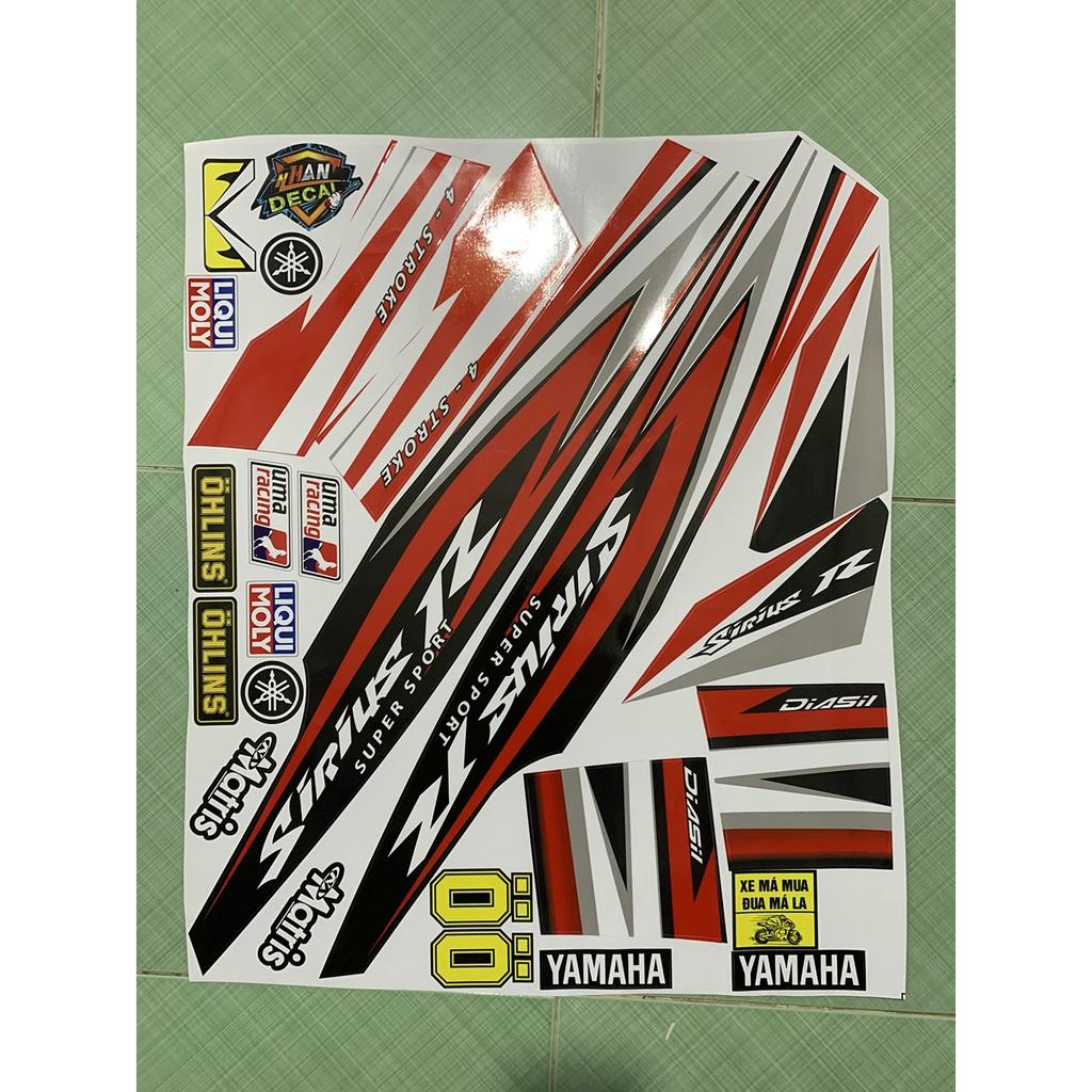 Tem sirius 110 R đỏ đen