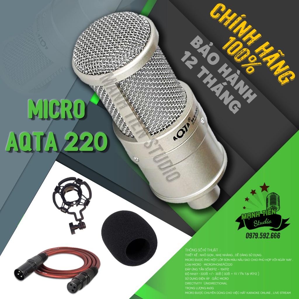 trọn bộ combo micro AQ220 + sound card K3000 + full phụ kiện livestream karaoke thu âm cao cấp sang