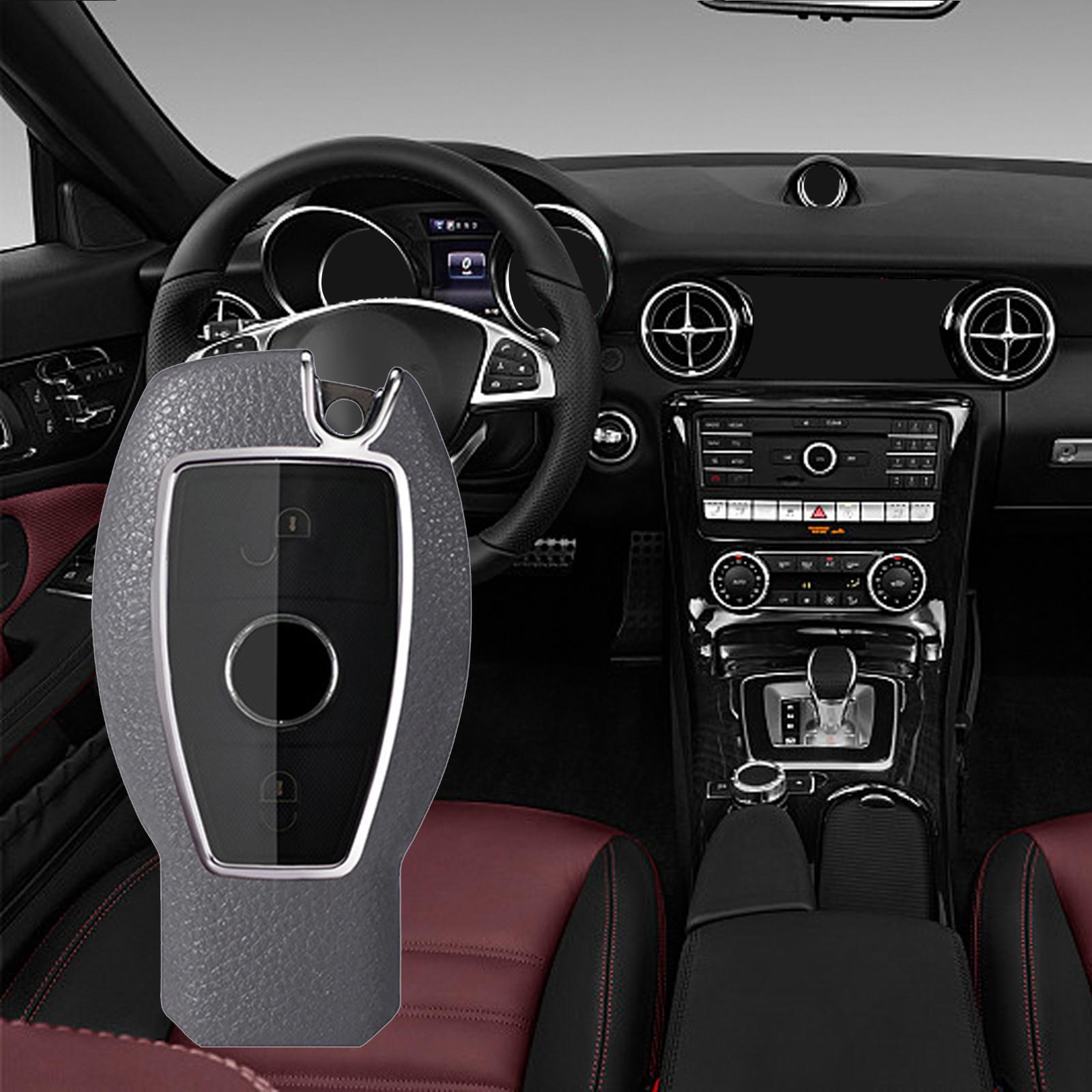 Car Key Fob Case Holder Protector for Mercedes- A B Class ml Gray