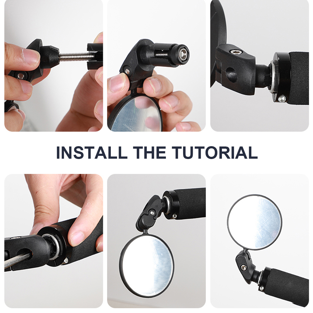 Gương chiếu hậu xe đạp xoay 360 hình tròn