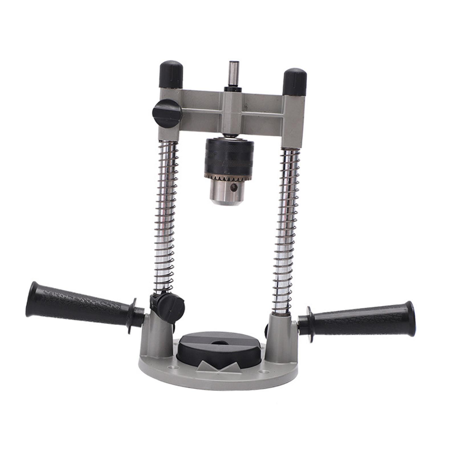 Drill Press Stand, Multi Angle Drill Guide Attachment with 8mm Chuck, Adjustable Angle Drill Holder for 1/2in 1/4in or 3/8in Drills