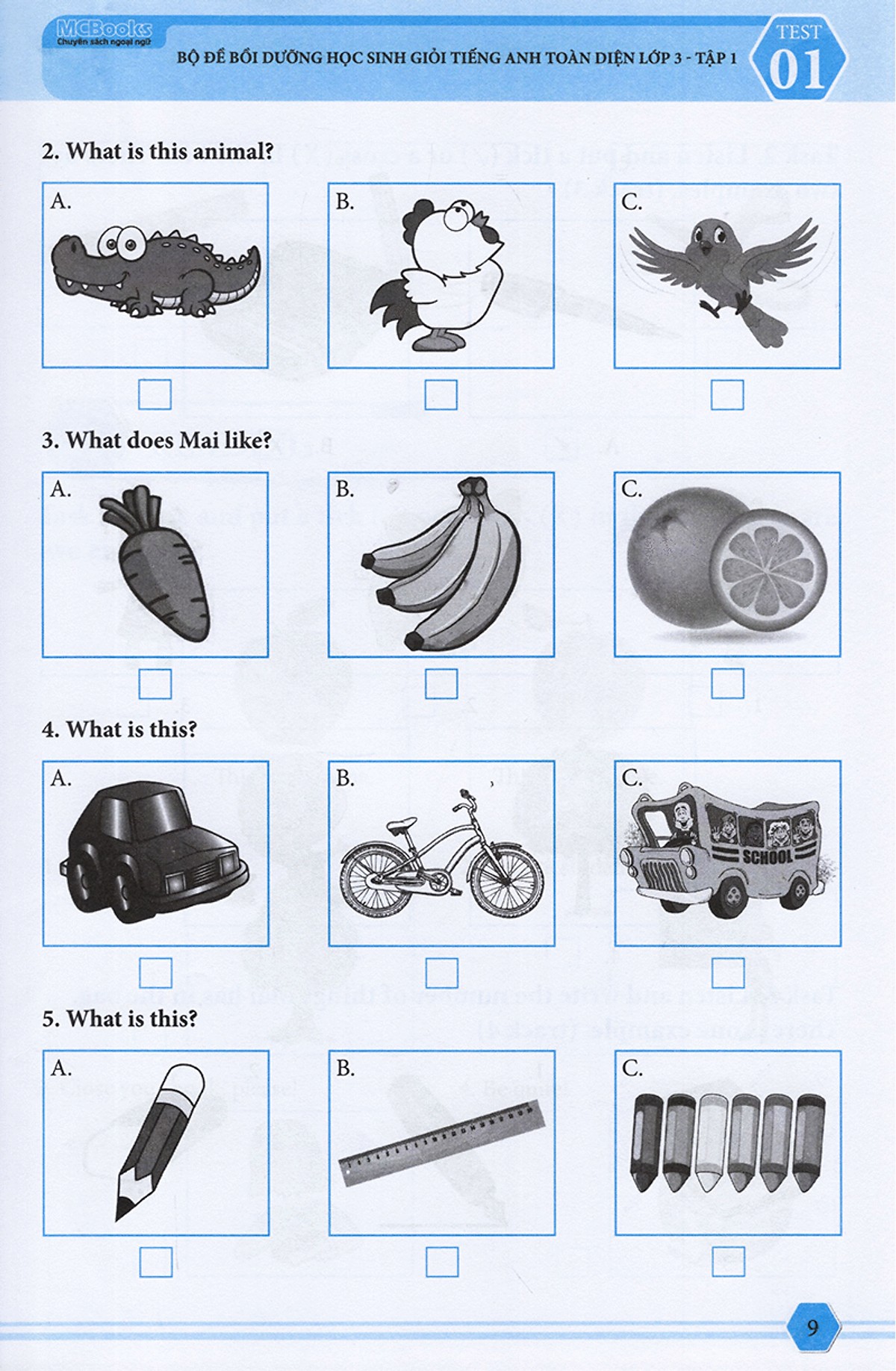 Bộ Đề Bồi Dưỡng Học Sinh Giỏi Tiếng Anh Toàn Diện - Lớp 3, Tập 1