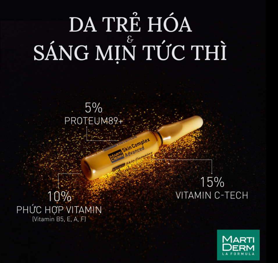 Set tinh chất trẻ hóa &amp; làm sáng da MartiDerm Black Diamond skin complex advanced 2ml (Nhập khẩu)