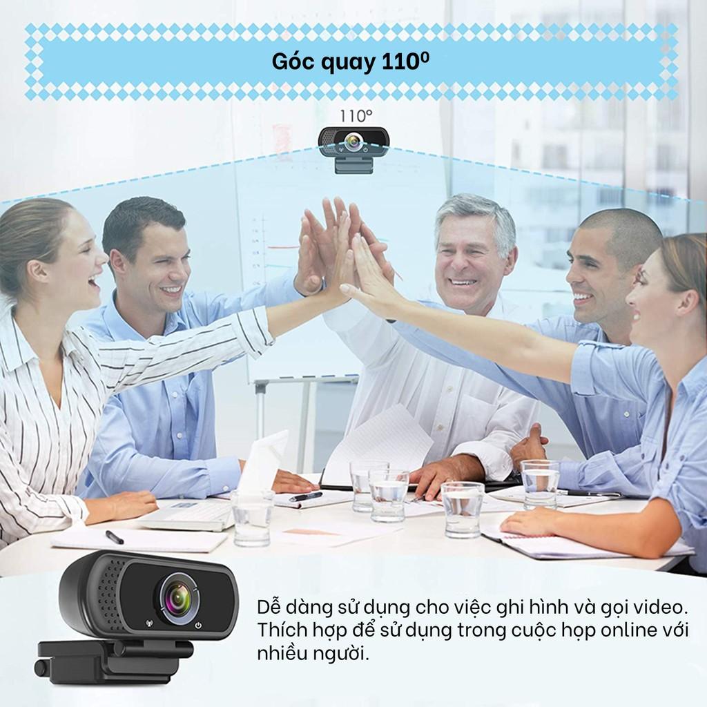 Webcam máy tính FullHD 1080p siêu nét tích hợp mic chống ồn bảo hành 12 tháng