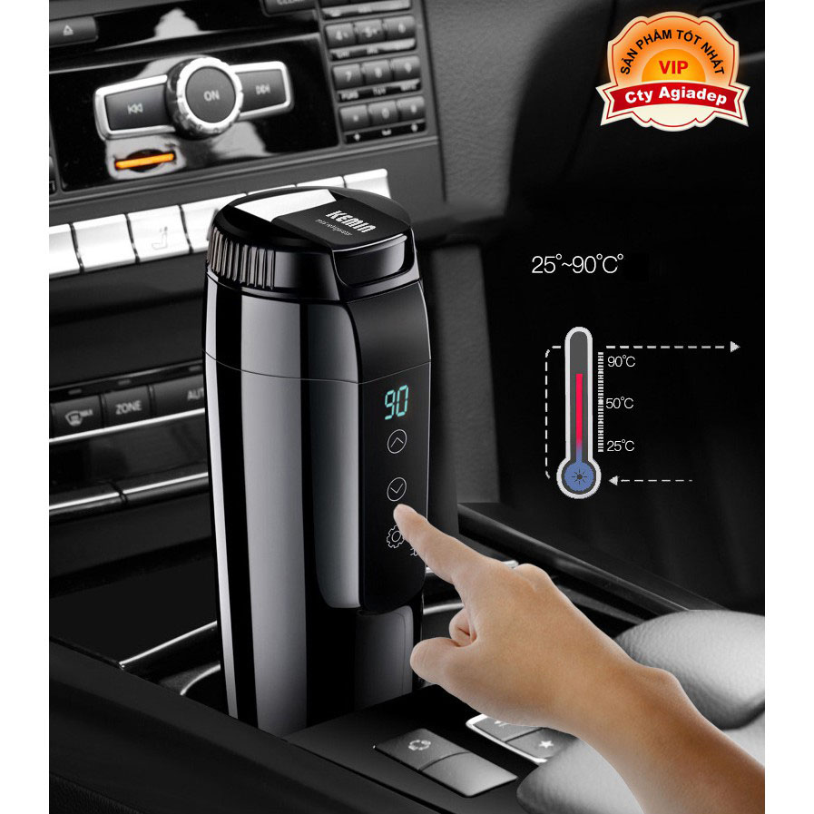 Máy đun nước, làm nóng nước, bình giữ nhiệt trên oto, xe hơi Kemin 350