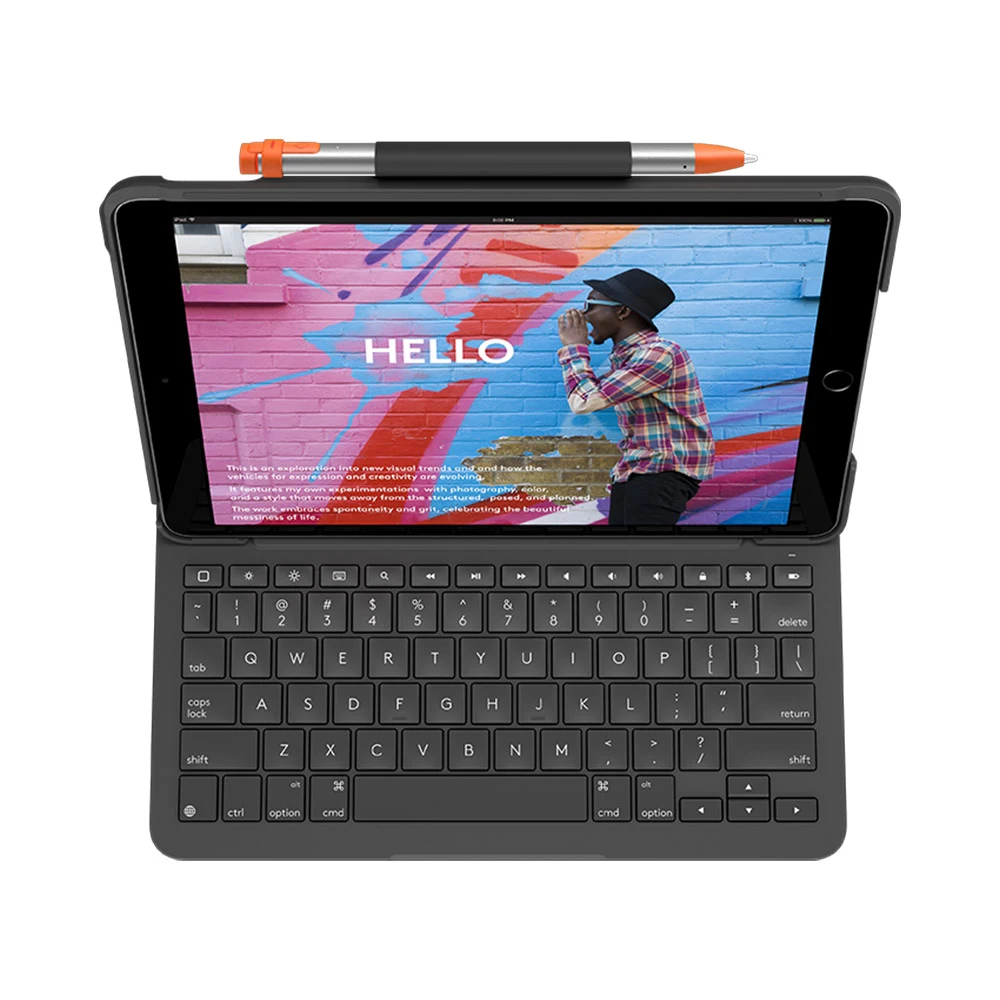 Bàn phím Logitech SLIMFOLIO FOR IPAD 7TH GEN - Hàng Chính Hãng