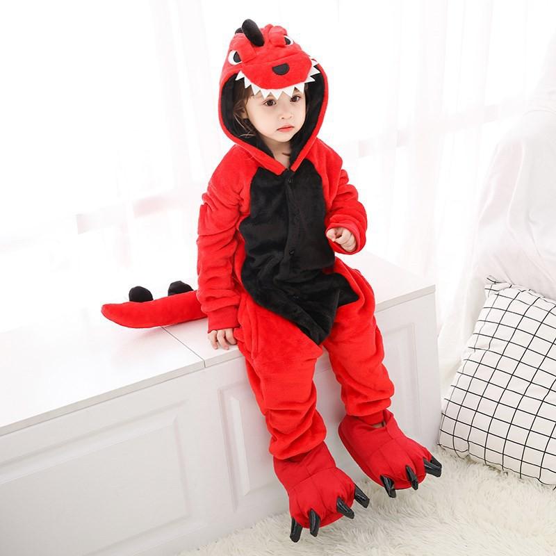 Bộ Đồ Khủng Long xanh liền thân lông mịn Pijama dành Cho Người Lớn và Trẻ Em Đầy Đủ Các Kích Cỡ kiểu dáng Động Vật Hoạt