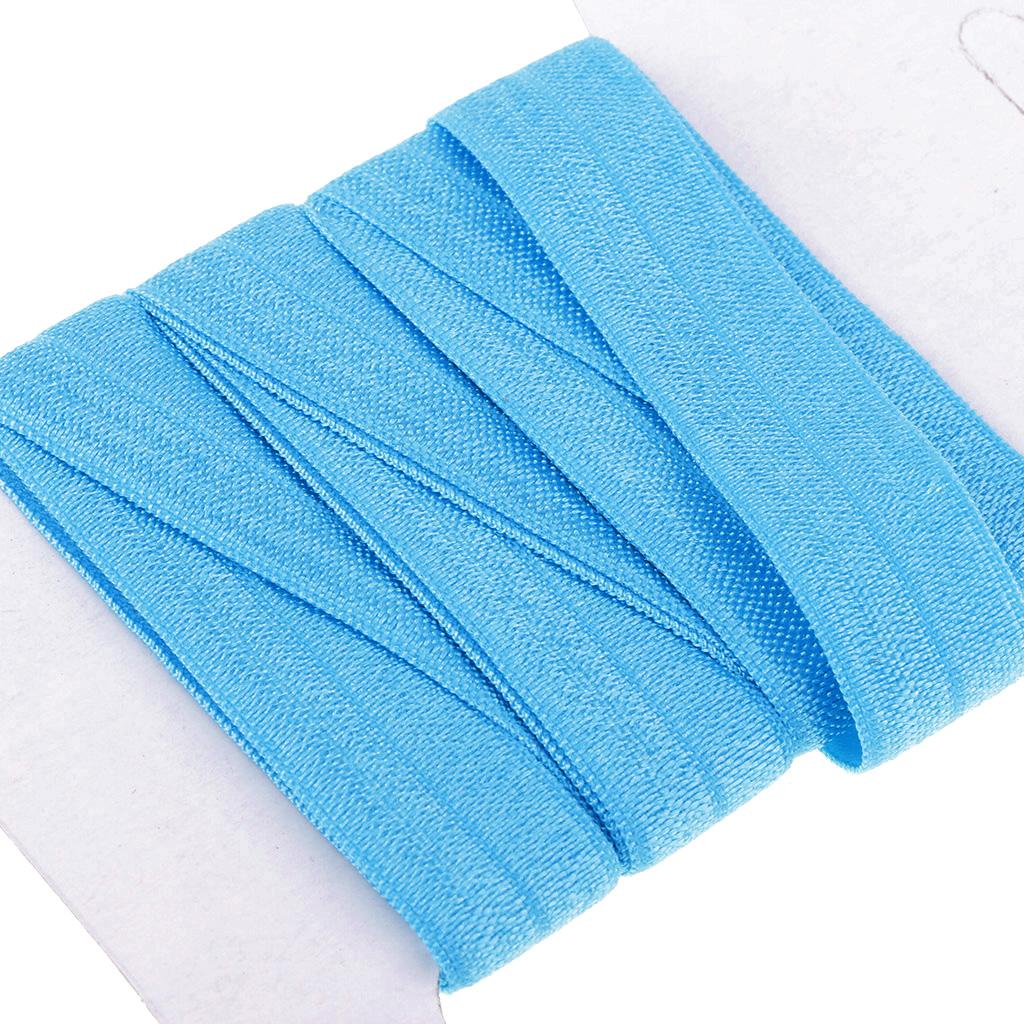 2pcs 2.7m 15mm Stretch Elastic Spandex Satin Band Lace Dress DIY Sewing Trim