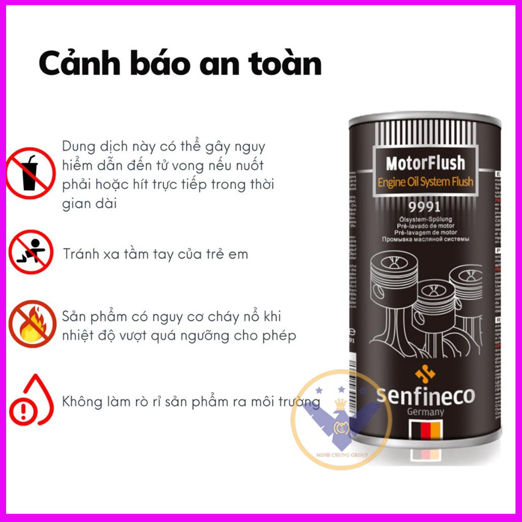 Súc rửa động cơ ô tô, dầu bôi trơn Senfineco 9991 Motor Flush -Made in Germany - 443ml