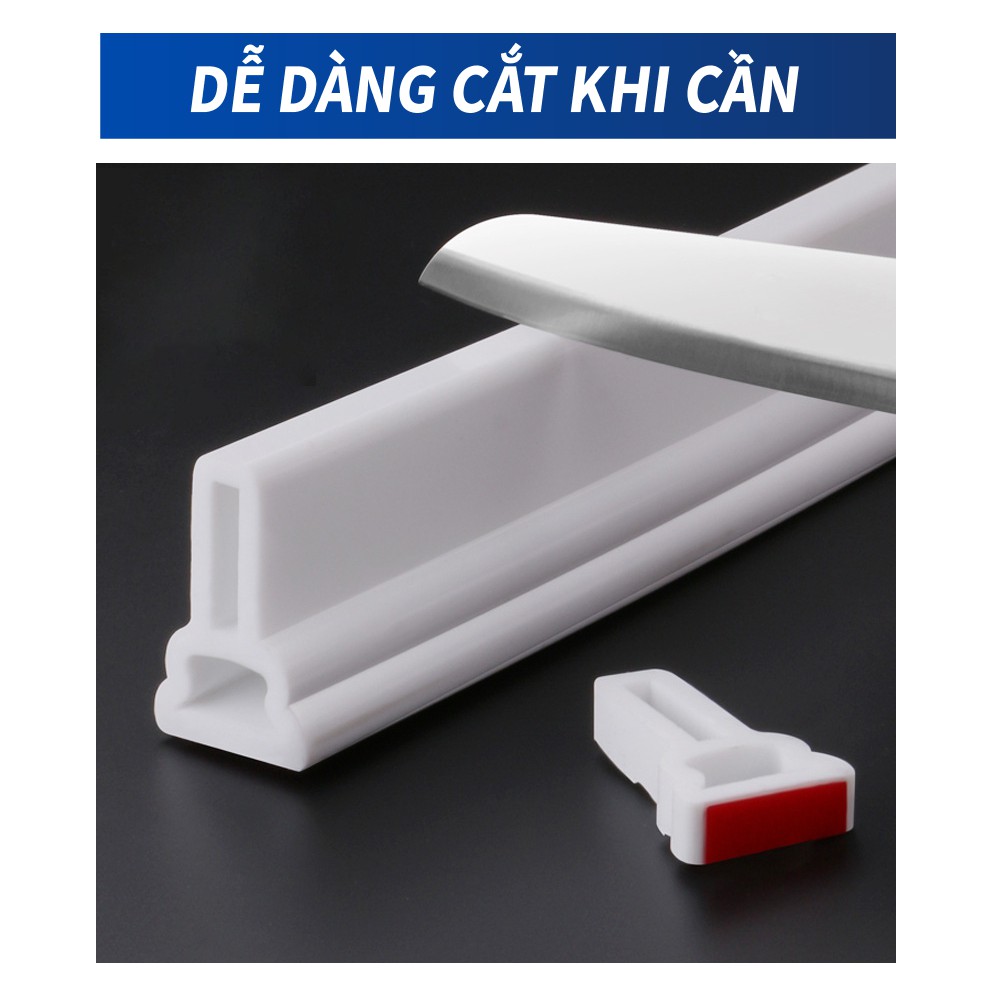 Dải Silicone Chặn Nước Chống Tràn Trong Nhà Tắm, Bồn Rửa...(Tặng Dao Cắt, Keo Bịt Kín) | Dooseal